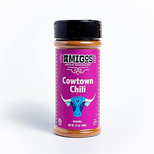 Amigos Spice Company Cowtown Chili Mezcla de condimento de chile premium Sal pimienta ajo y cebolla Pimientos de chile del suroeste Perfecto