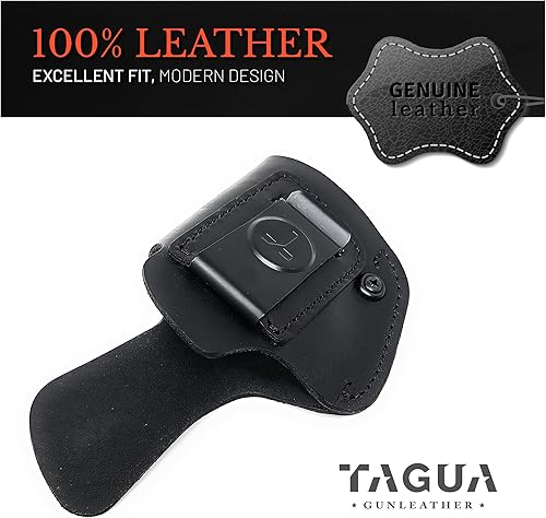 Miniatura 7 de IWB - Fundas de cuero de gamuza para pistolas ópticas listas para mano derecha. Se adapta a la mayoría de pistolas subcompactas de doble pila, funda