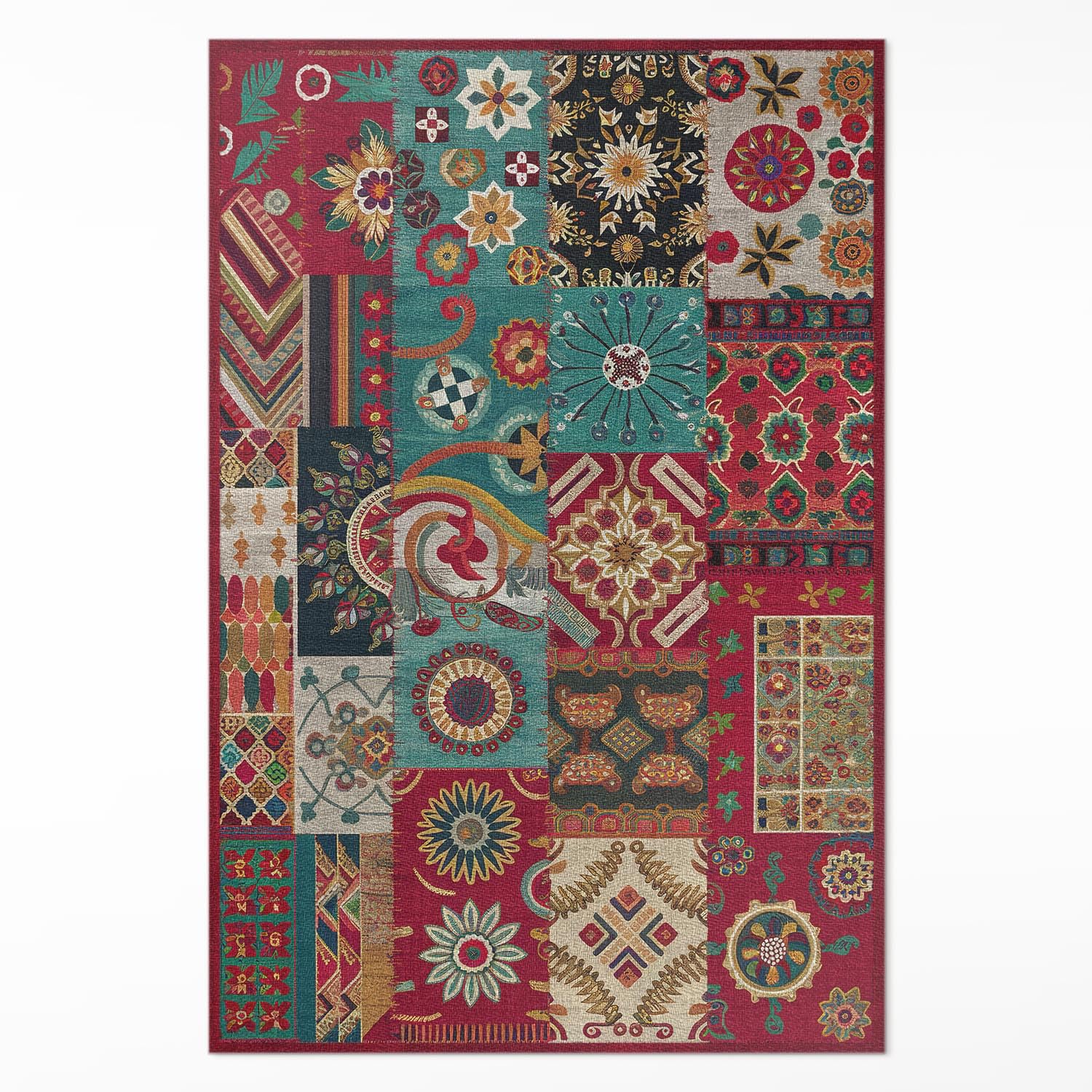 Tapis en vinyle de grande taille motif turc pour décoration PVC