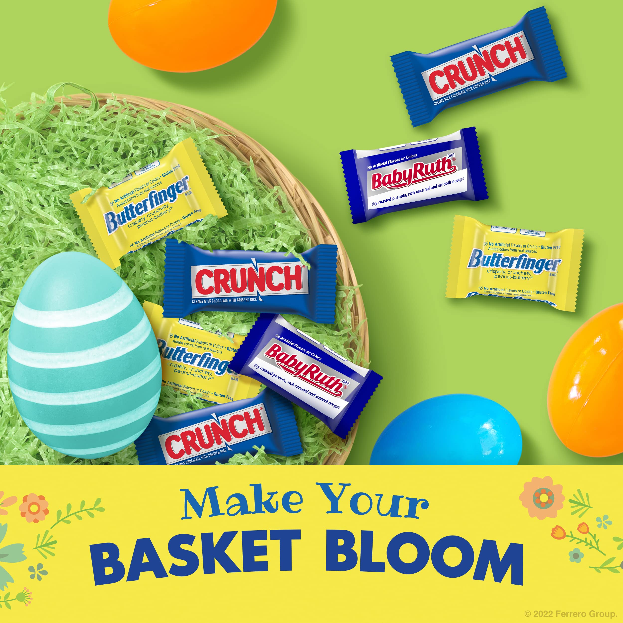 Butterfinger, Crunch & Baby Ruth Mini Size Chocolate Candy Bars, Bulk