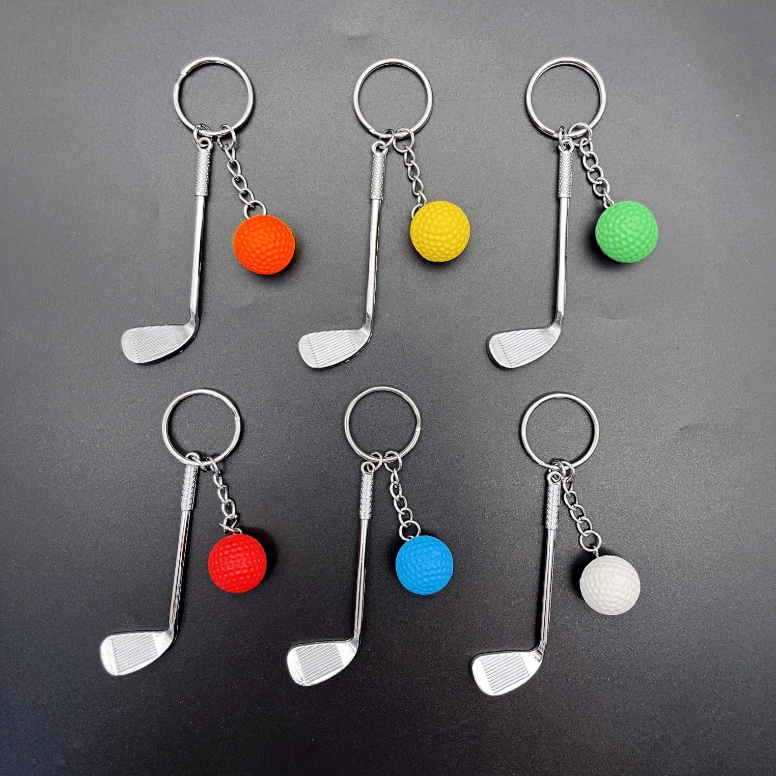 Mini llavero palo golf metálico JZK 6x regalo fanáticos golf