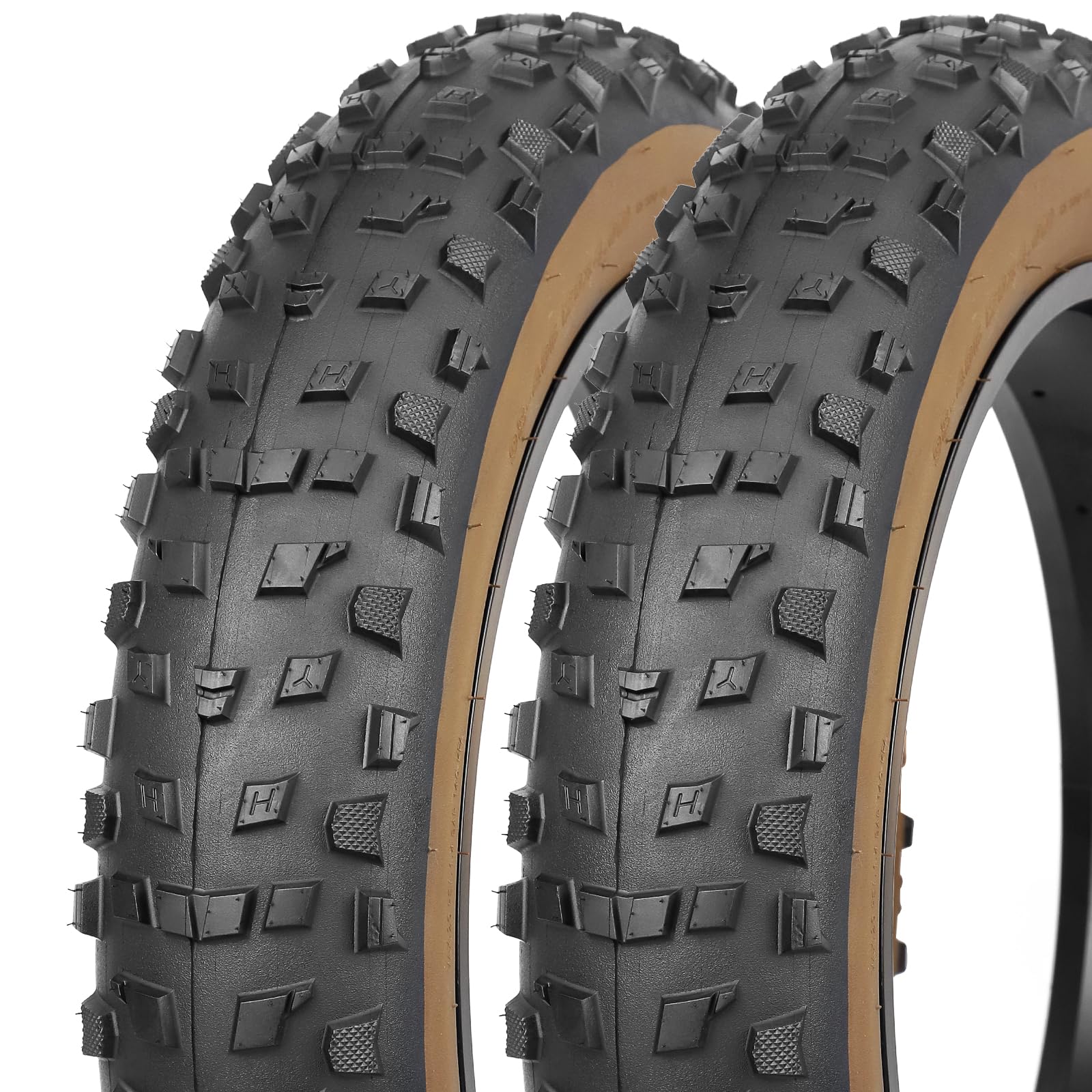 2er-Pack E Bike Reifen,Faltbar Fat Tire Fett Fahrradreifen 20x4.0/26x4.0 Zoll Ersatzreifen Fahrrad Mantel Reifen für E-Bike/Mountain Snow Bike