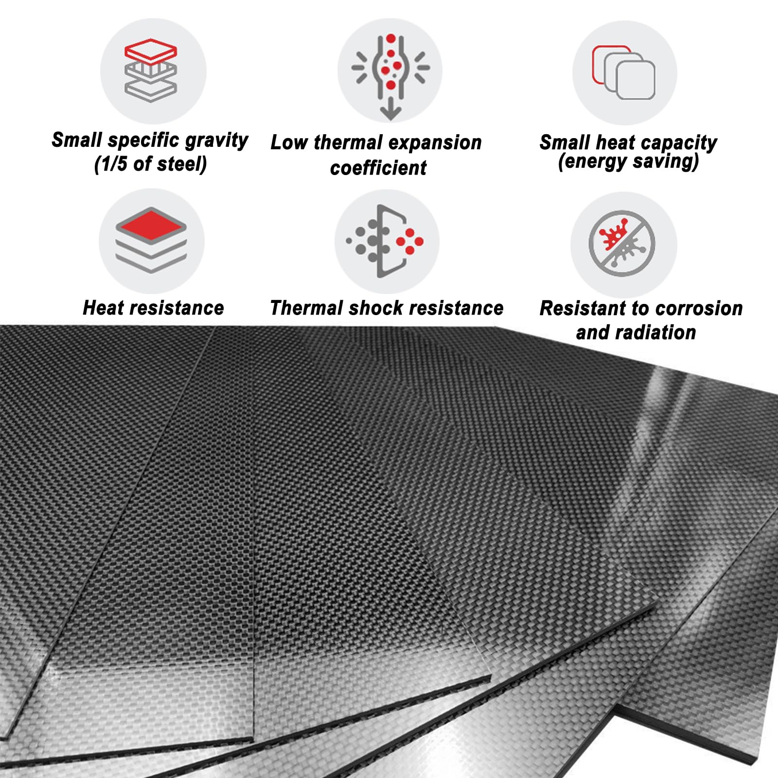 Carbonplatte 200 x 300 x 2 mm – 100% 3K Leinwandbindung Glatte Oberfläche, Hohe Festigkeit und Korrosionsbeständigkeit Kohlefaser Platte für DIY-Modelle, Baureparaturplatten und CNC-bearbeitete Teile