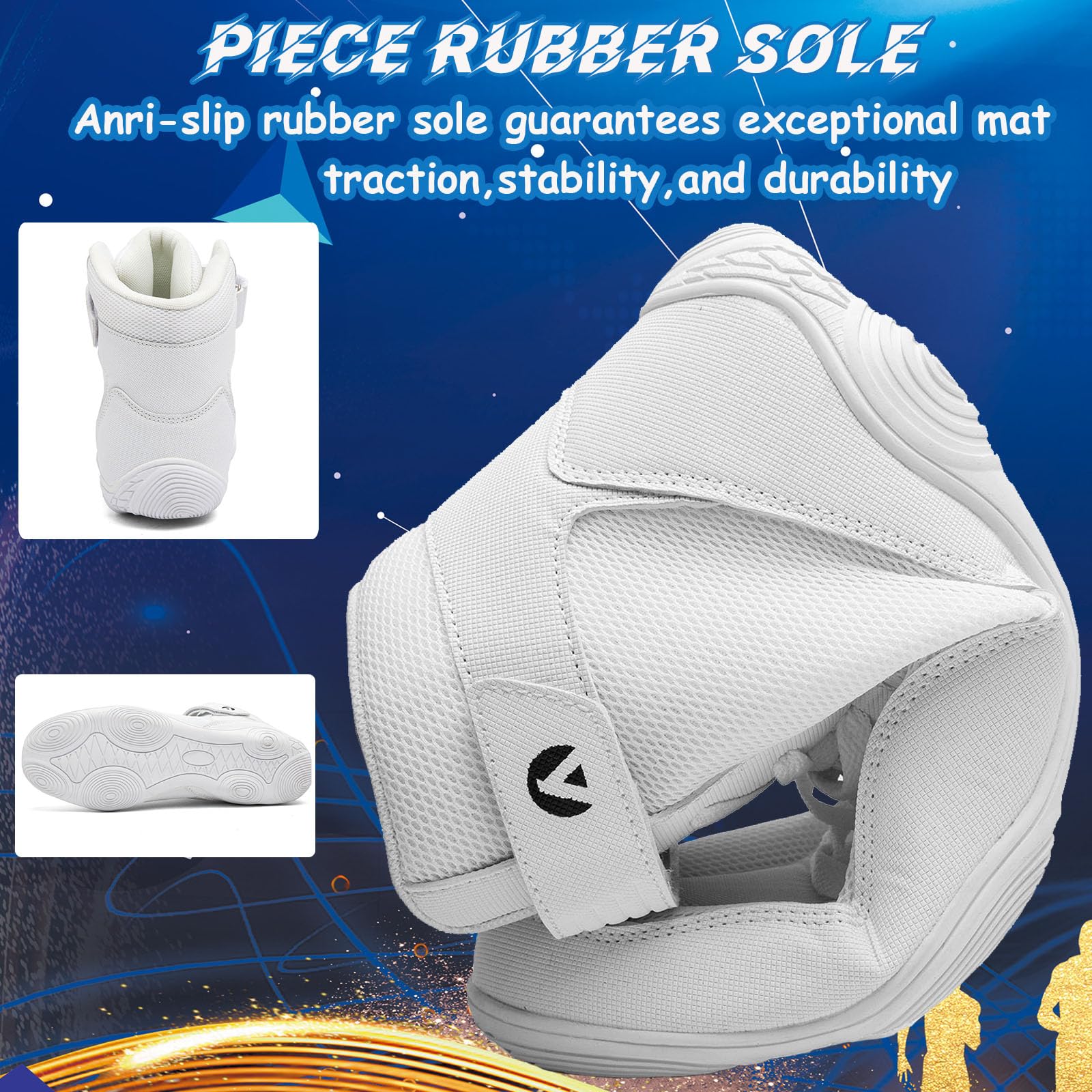 Mufanton Scarpe da Boxe da Uomo Scarpe da Wrestling Scarpe da Pugilato Traspirante Scarpe Combat Boxers Scarpe da Kickboxing Leggero Stivali da Bambino