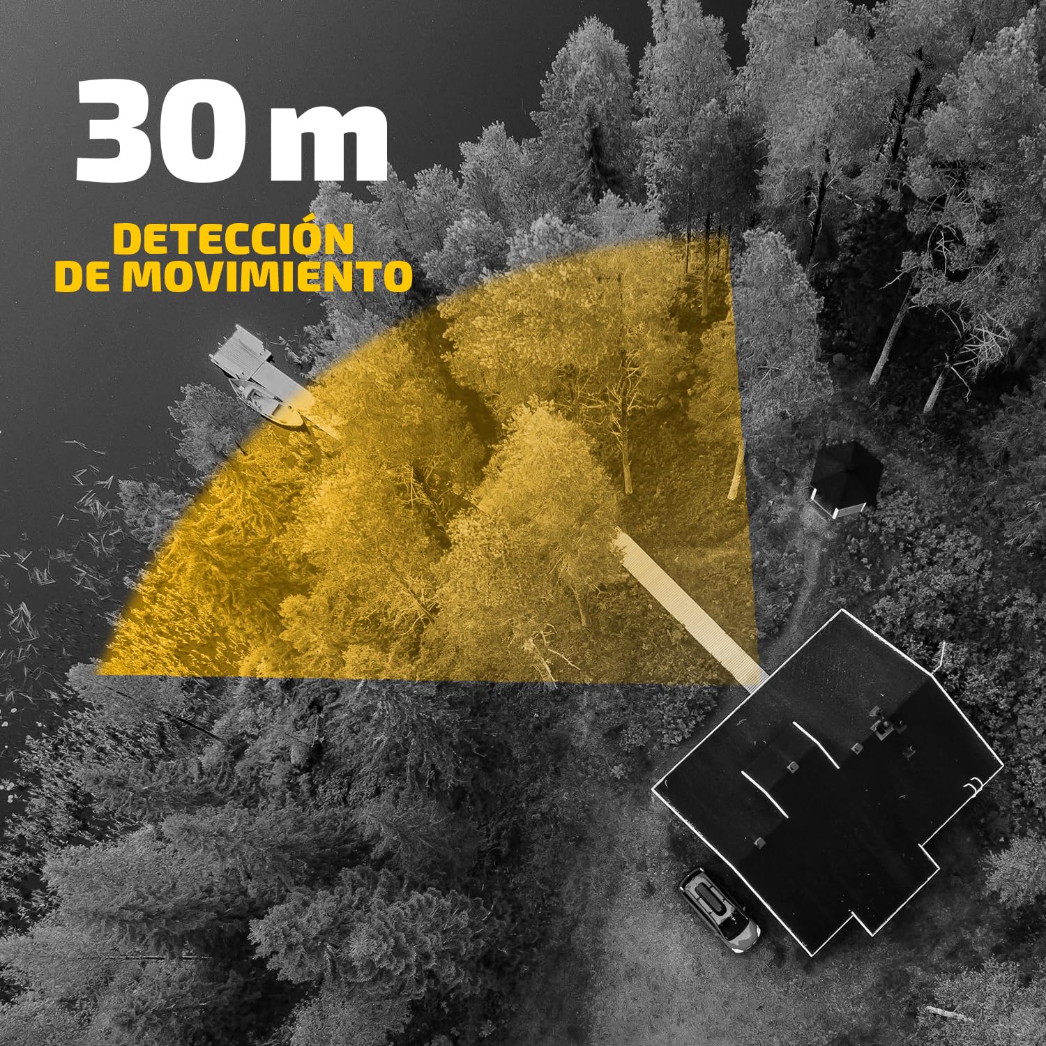 Vosker V300 Ultimate Cámara de Seguridad Exterior Autónoma 4G-LTE | Banco de Energía Solar Externo de Alta Capacidad de 15.000 mAh | Tarjeta SIM Incluida | No Necesita WiFi | Transmisión en Directo