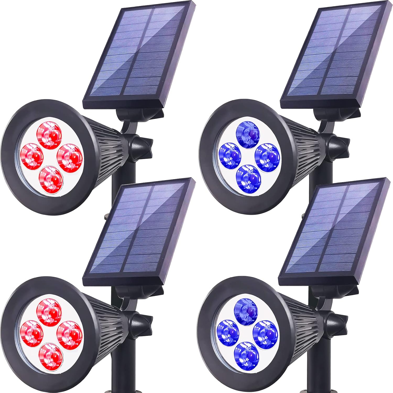 Clordeal Solar Spot Lights Outdoor Waterproof, 4 LED Outdoor Spot