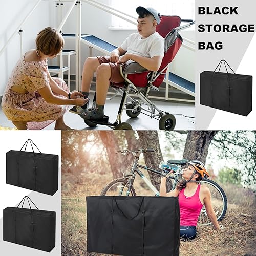 Miniatura 6 de 3 piezas grandes plegables para sillas de almacenamiento, fundas de gravedad cero, bolsa de servicio pesado, funda de transporte para mesa de