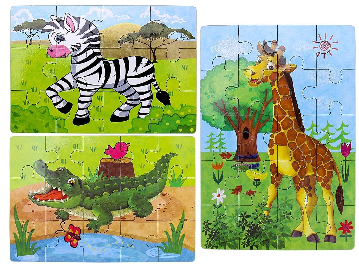 BBLIKE Puzzle, Puzzle per Bambini, 4 Diversi Livelli di Difficoltà, 9 Pezzi, 12 Pezzi, 15 Pezzi, 20 Pezzi, Giocattolo Educativo Perfetto per Ragazzi Ragazze di 2 Anni +