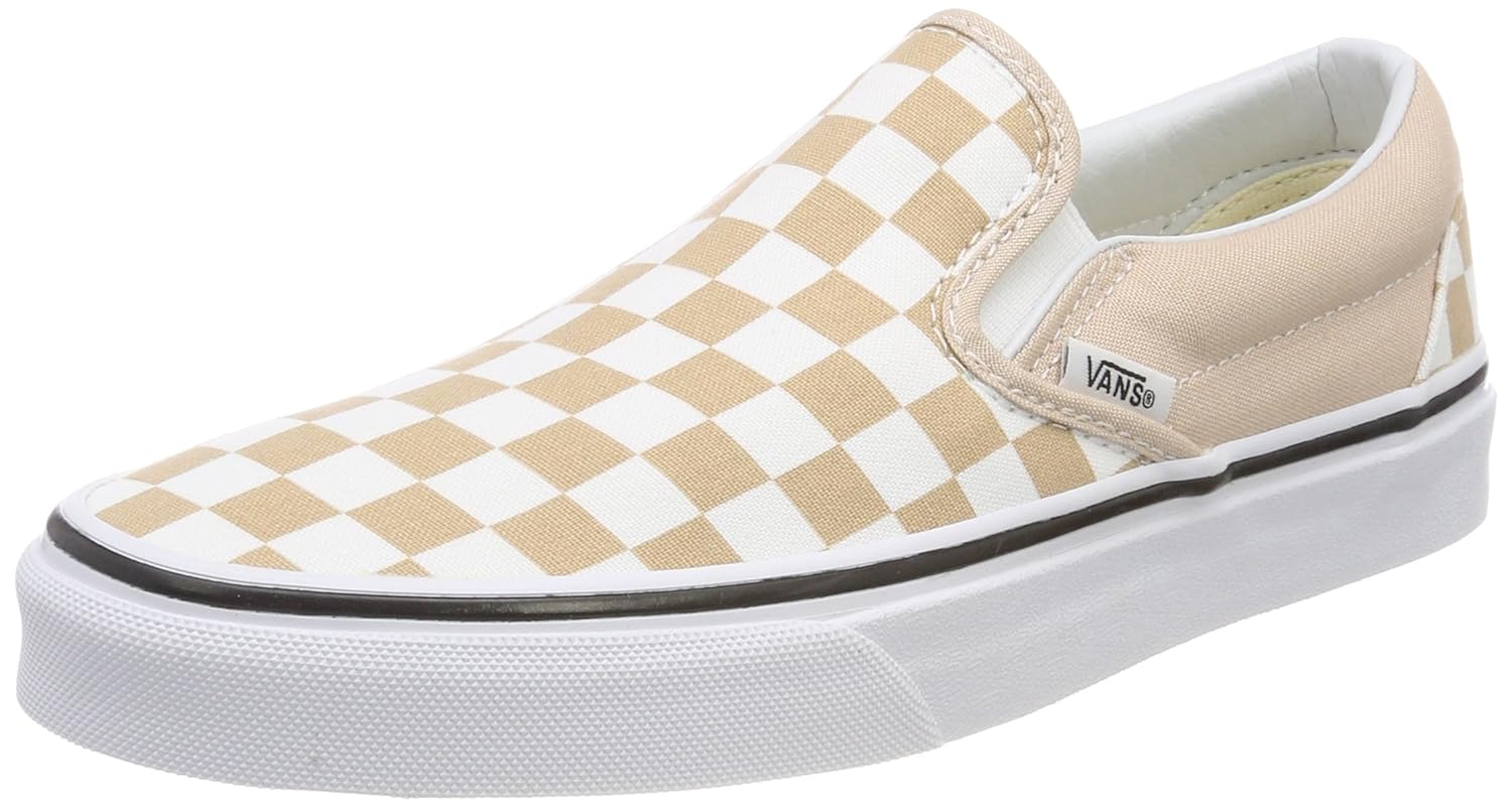 Beige checkered slip on vans Clearance