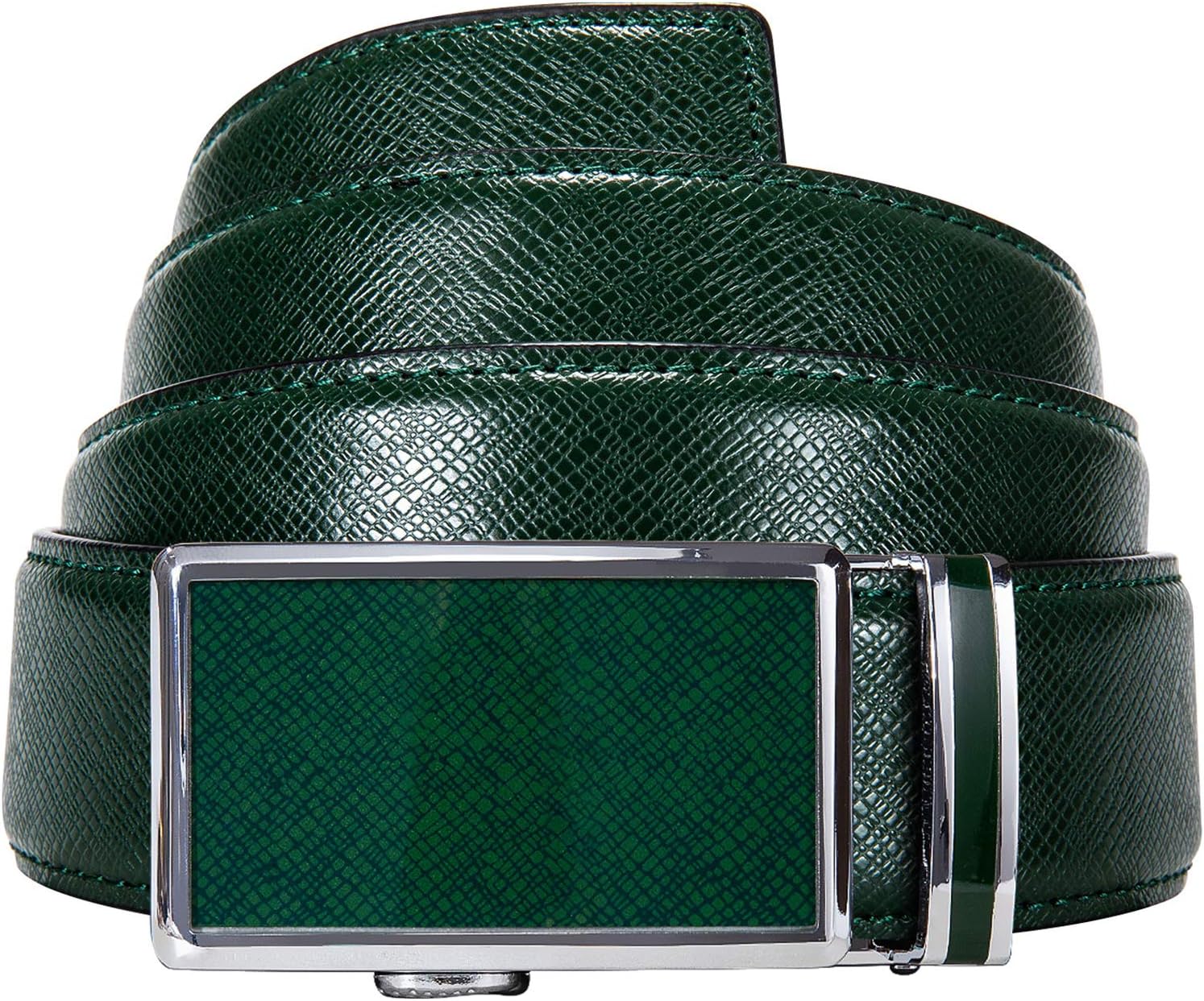 Dubulle Men's Ratchet Belt Gold/Black/Red/Green/Blue/White Automatic Buckle Business Casual Belt Gift - Adjustable Fit - Image 2