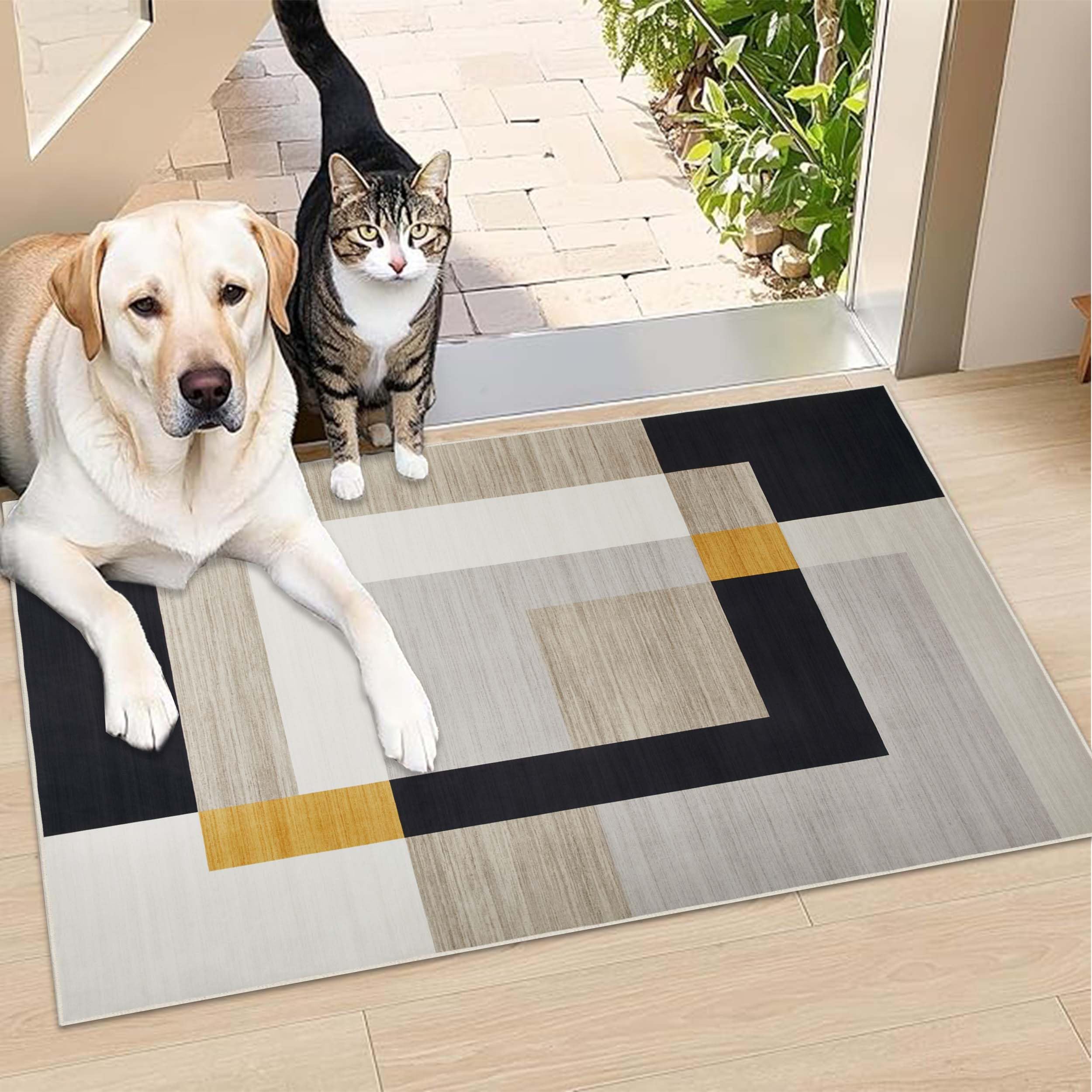 BedLooms Door Mat Indoor & Outdoor 40x60 cm – Non Slip Heavy Duty muddy mats for dogs UK – Stylish & Printed Welcome Front Doormat – Dirt Trapper Kitchen Floor Mat Inside Outside Doormats, Milo