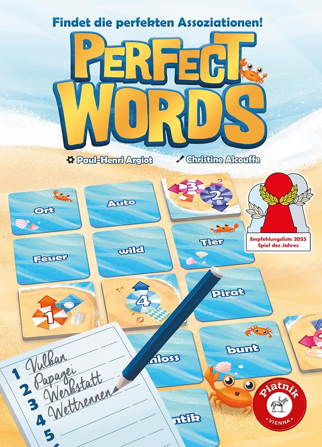 Piatnik Perfect Words - Finding the Perfect Words, 23.7 x 17.2 x 4.2 cm, Blue, Yellow, Orange