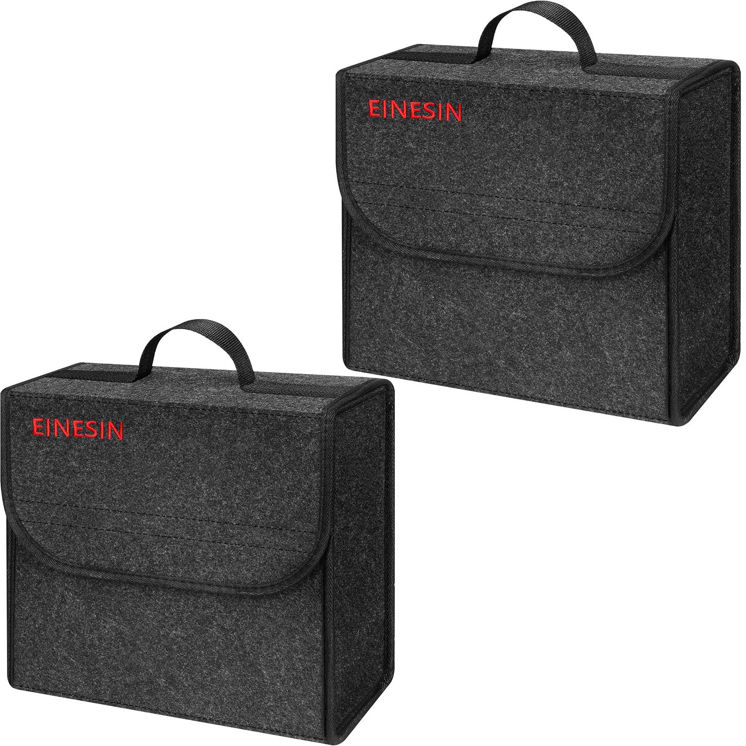 Einesin Auto Organizer Toolbag, Kofferraum Organizer aus Filz mit Klett Fixierung, Auto Zubehör für Werkzeug & Autopflege, Auto Organizer Kofferraum, Kofferraumtasche