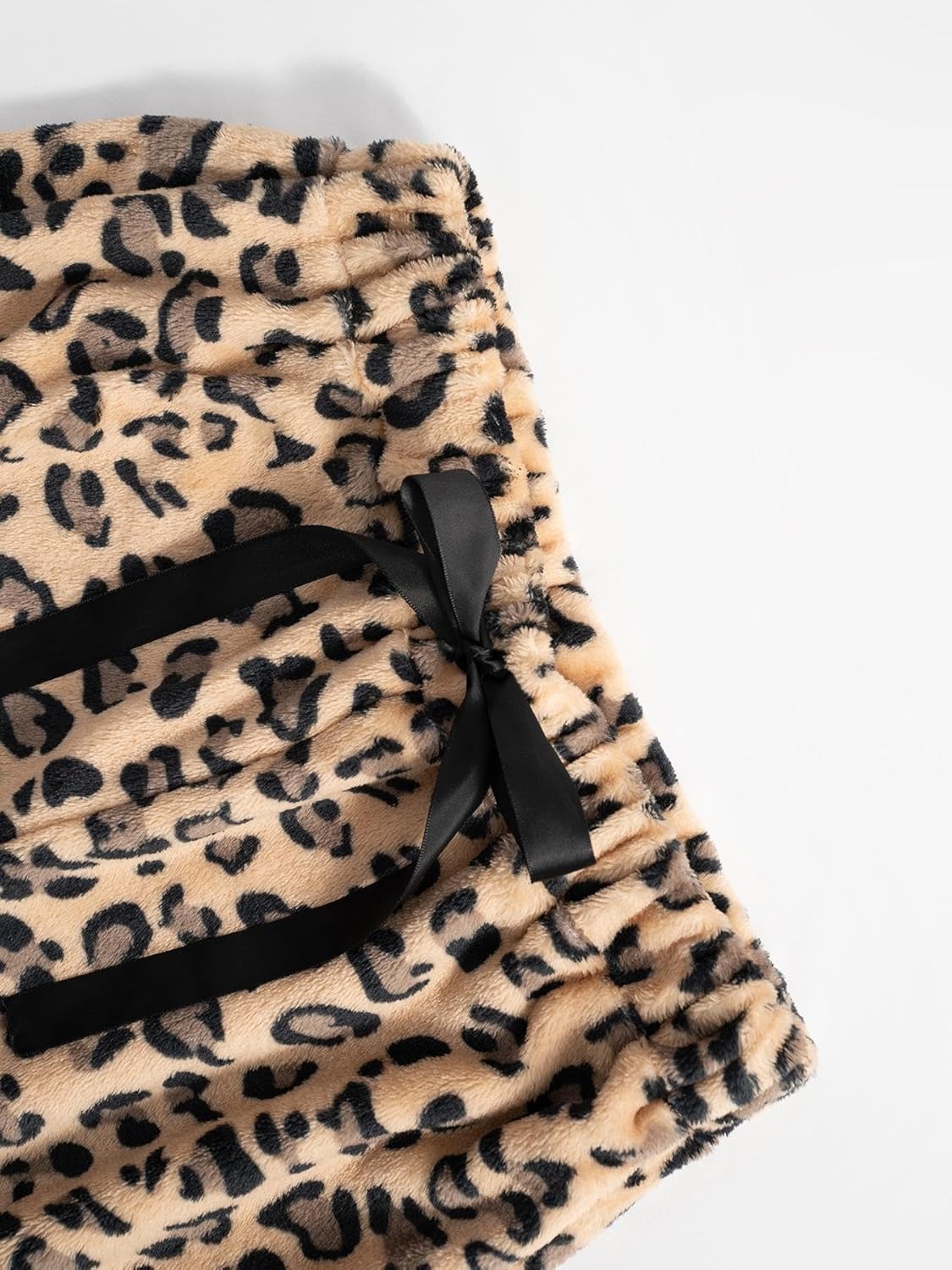 Women's Pajama Pants Leopard Pants Women Fuzzy Pajama Pant Y2k Cheetah Pants Grunge High Waisted Cute Pj Pant - Image 4