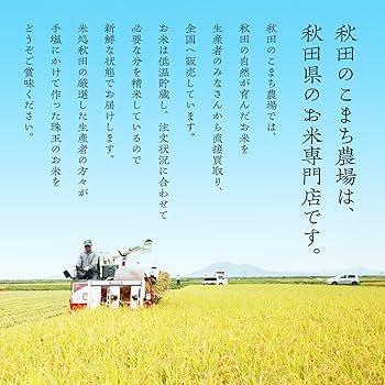 Amazon.co.jp: 秋田県産 あきたこまち 10kg (5kg×2) 玄米 令和7