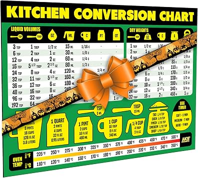 Kitchen Conversion Chart Magnet - Cooking, Baking & Recipe Accessory 2026