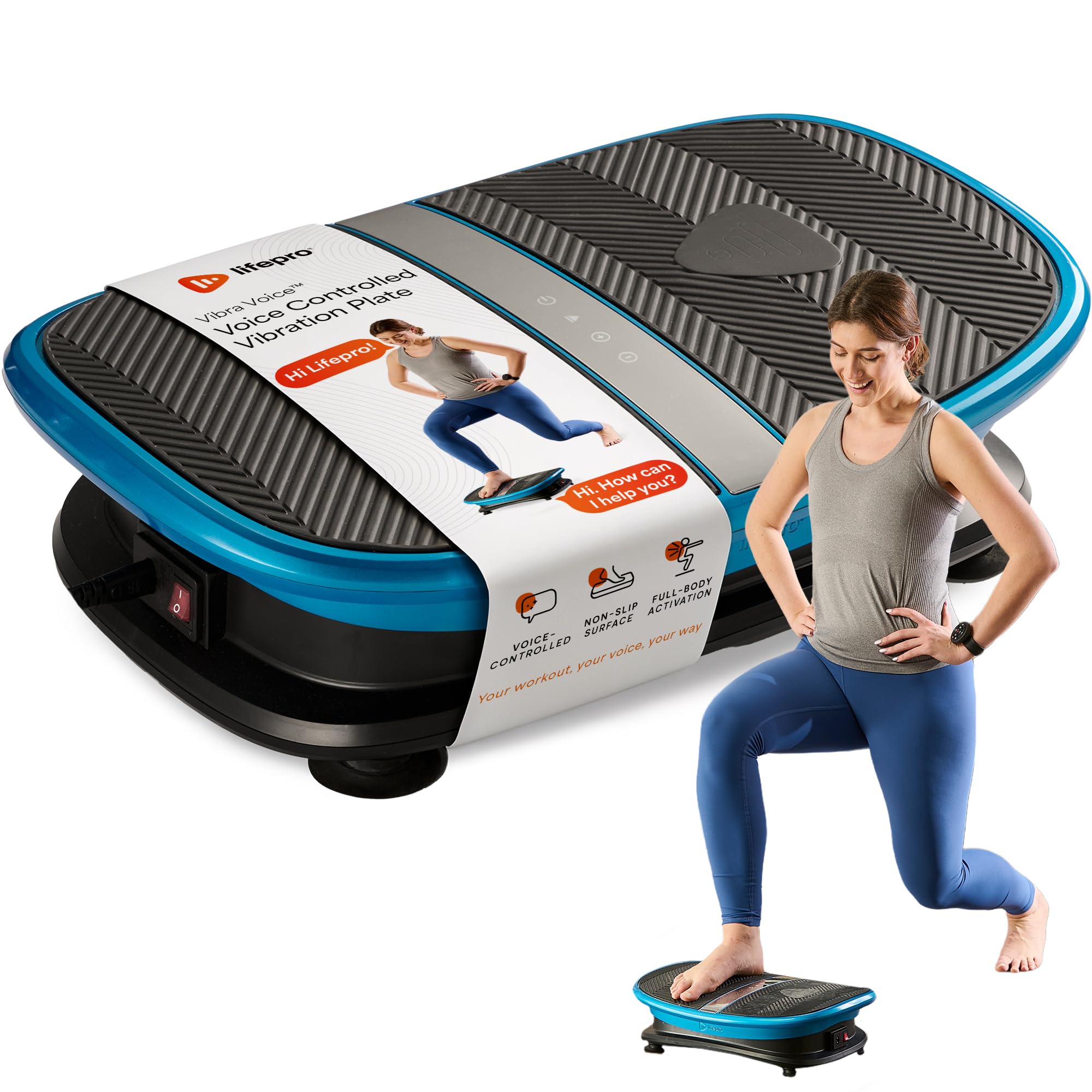 Lifepro Vibration Plate for Lymphatic Drainage Whole Body Vibrating Platform Exercise Machine for Muscle Toning Recovery with Remote