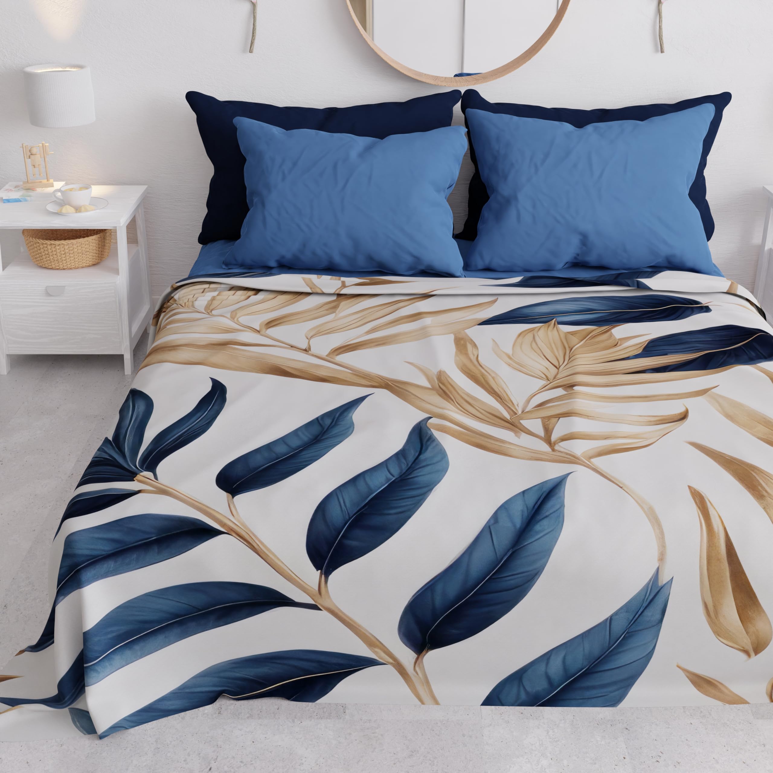 PETTI Artigiani Italiani - Double Bedspread Spring Summer Lightweight Double Bed Blanket Sharm 100% Made in Italy