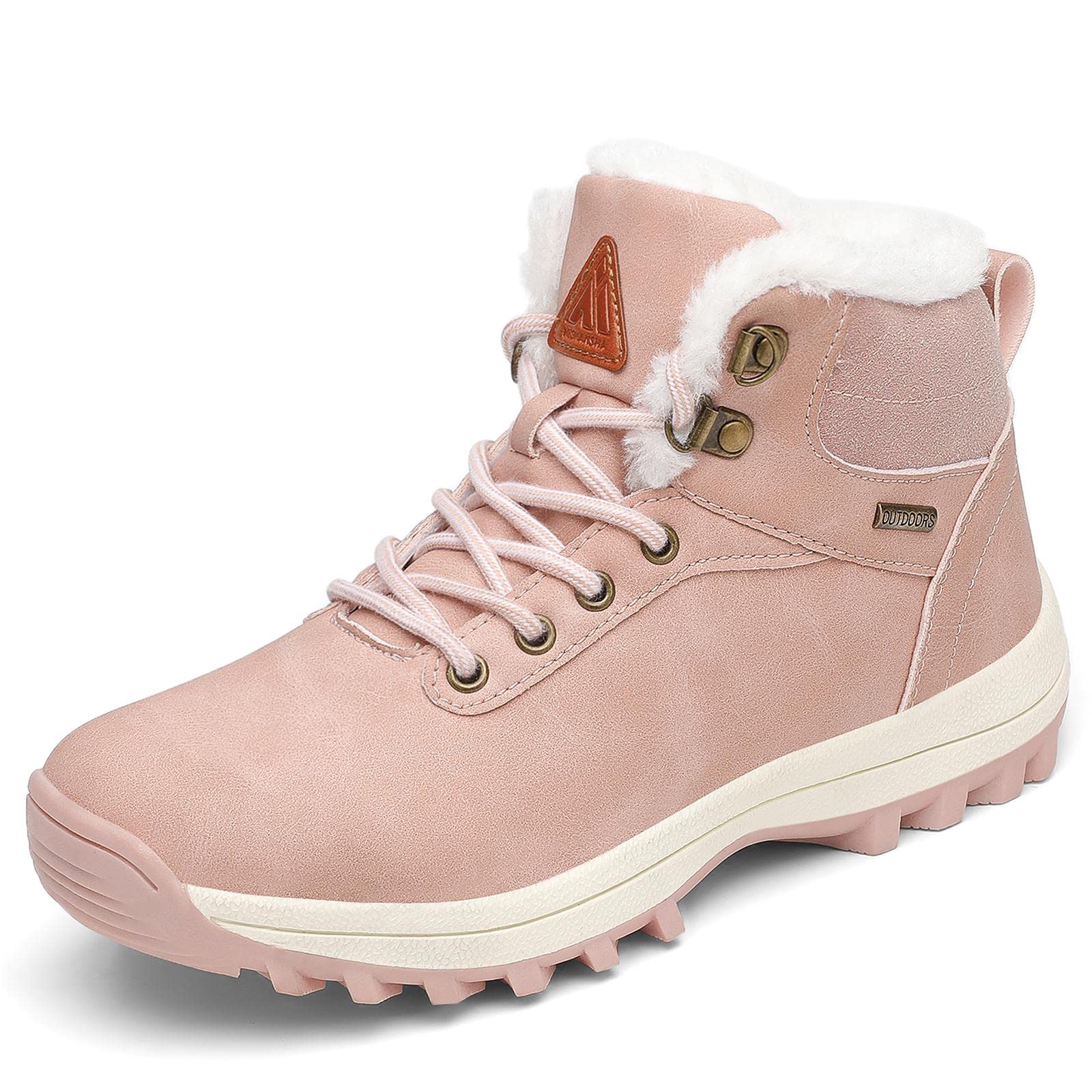 Mishansha Stivali Uomo Donna Invernali Impermeabili Stivaletti Neve Antiscivolo,Gr.36-48
