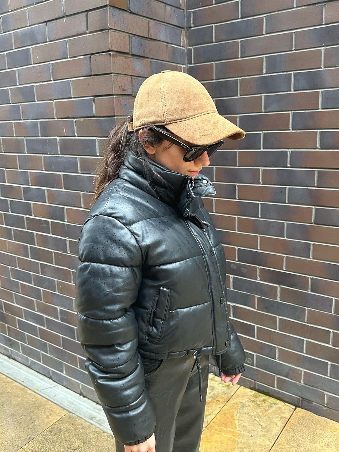 Baseball Cap Suede Leather Hat Snapback Unisex All Season Headwear