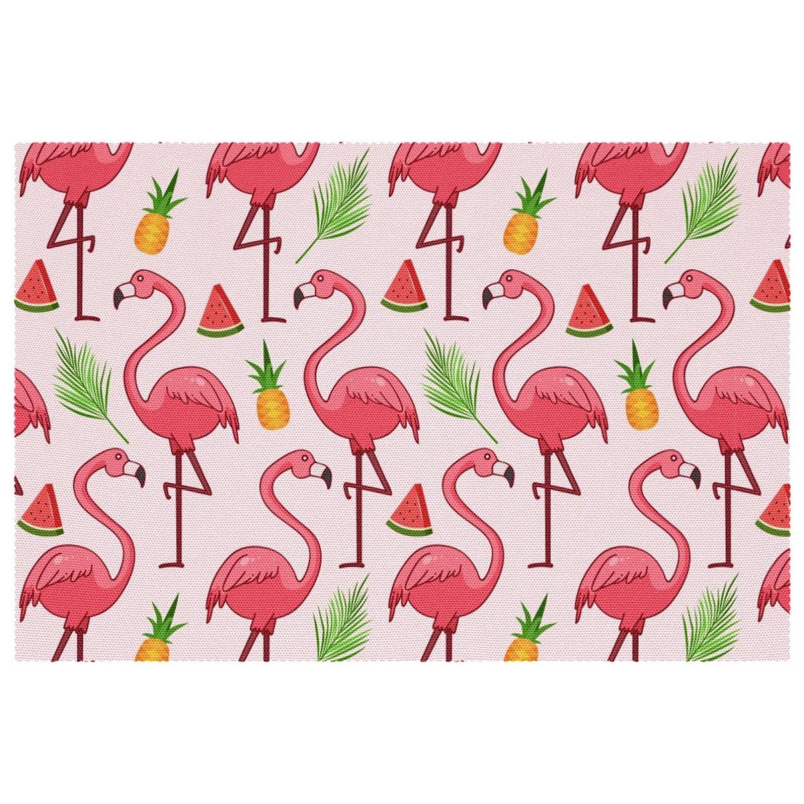 Set de table antidérapant lot de 6 protège table thermique motif flamant rose de cuisine