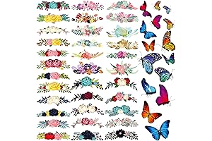49Pcs Flower Heat Transfer Iron on Patches for Clothes