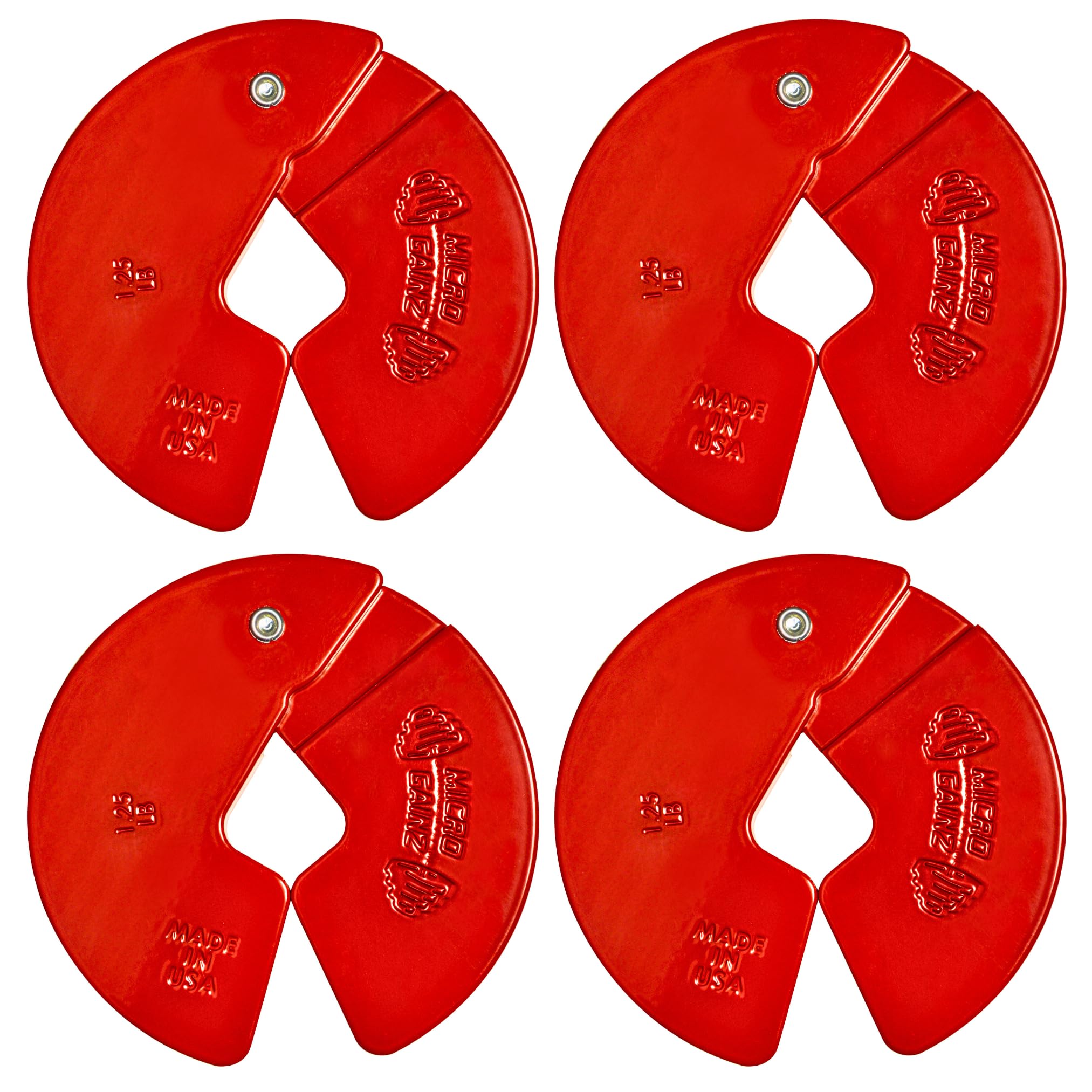 Micro Gainz 1.25LB Dumbbell Fractional Weight Plates, 4-Piece
