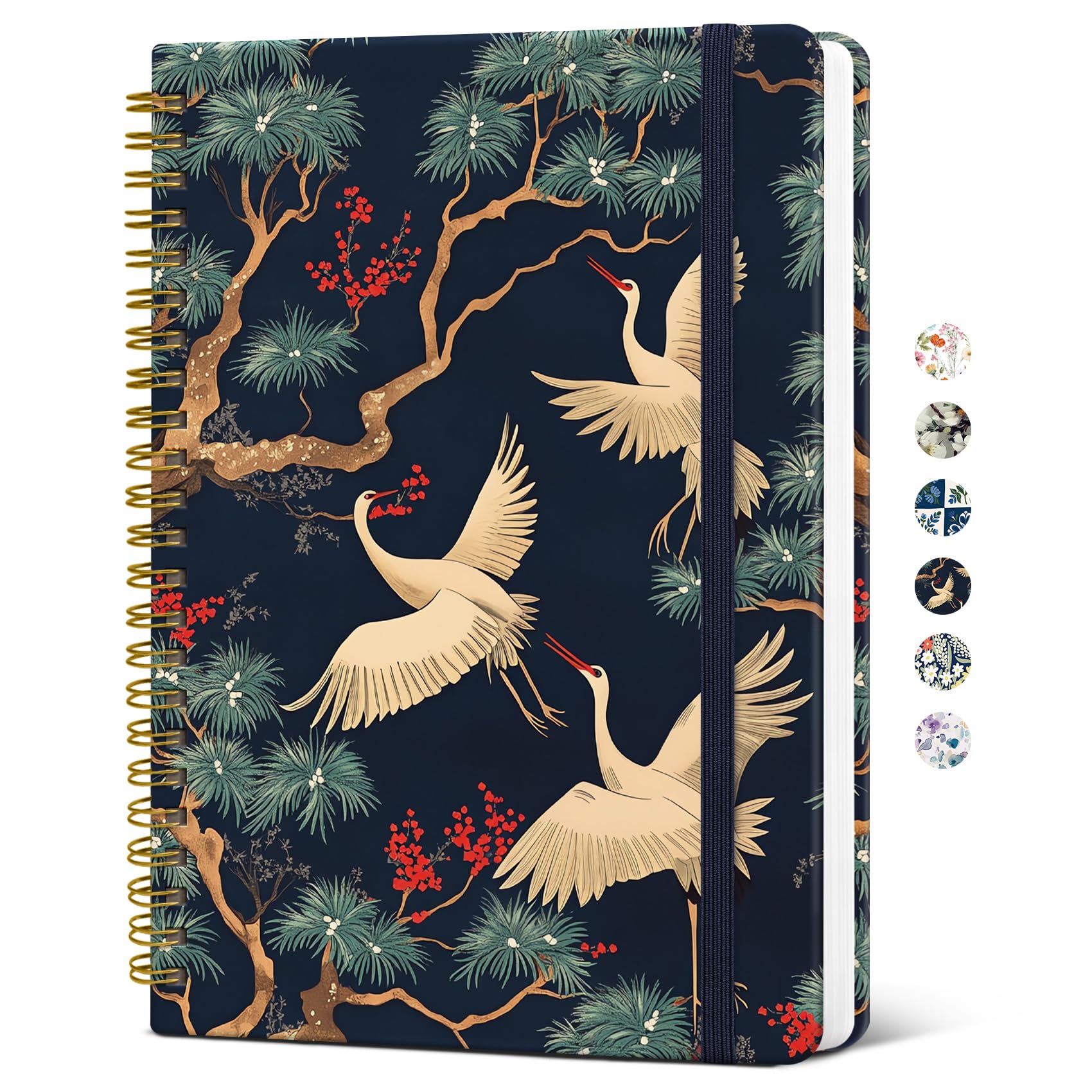 Taja Spiral Lined Journal for Women, Pretty Hardcover Journal Notebook, A5 — image 1