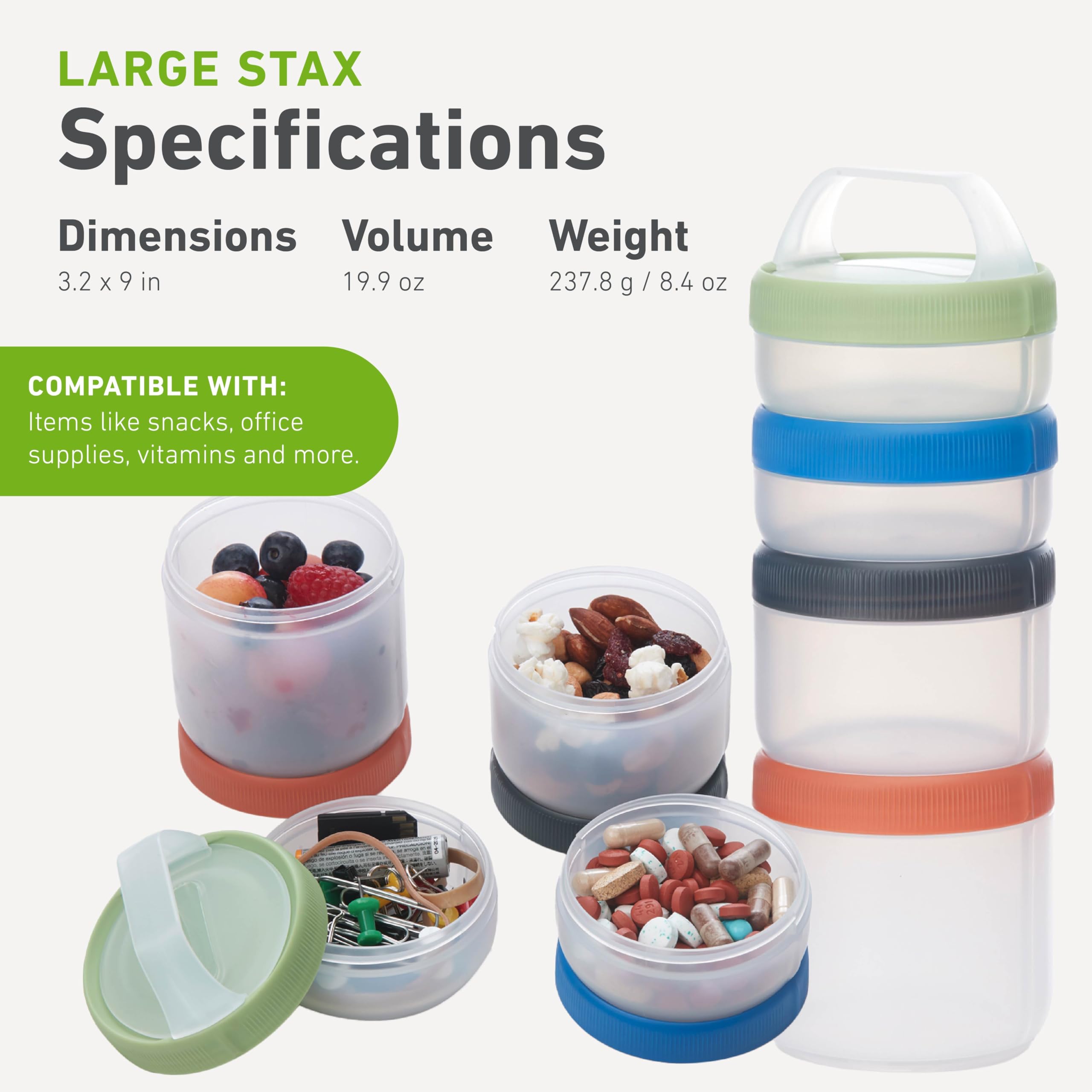 Amazon.com: humangear Stax Modular Storage System - Food-Safe 4