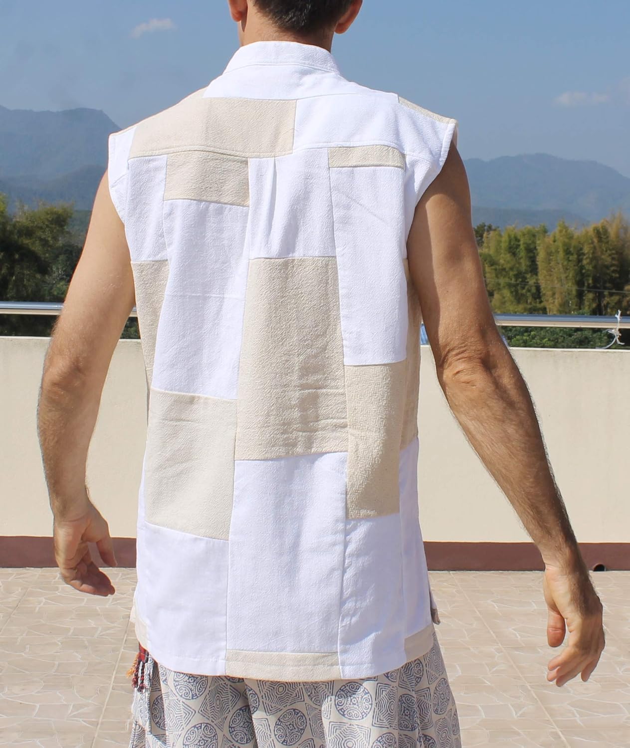 Renaissance Jester Sleeveless Sack Patch Muang Cotton Vest