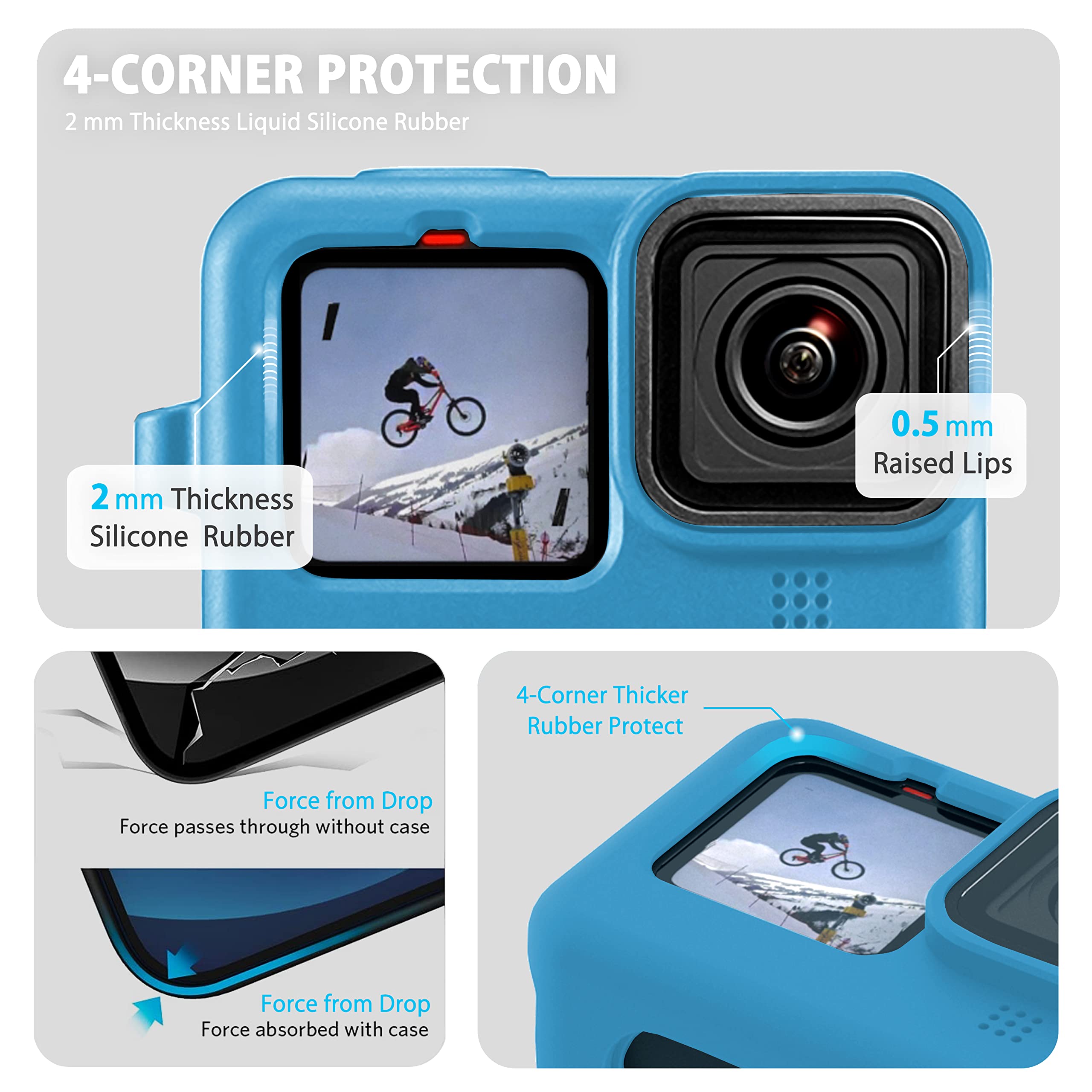 GOPRO Housse de Protection en Silicone pour Hero 9 / 10 / 11 Blanche