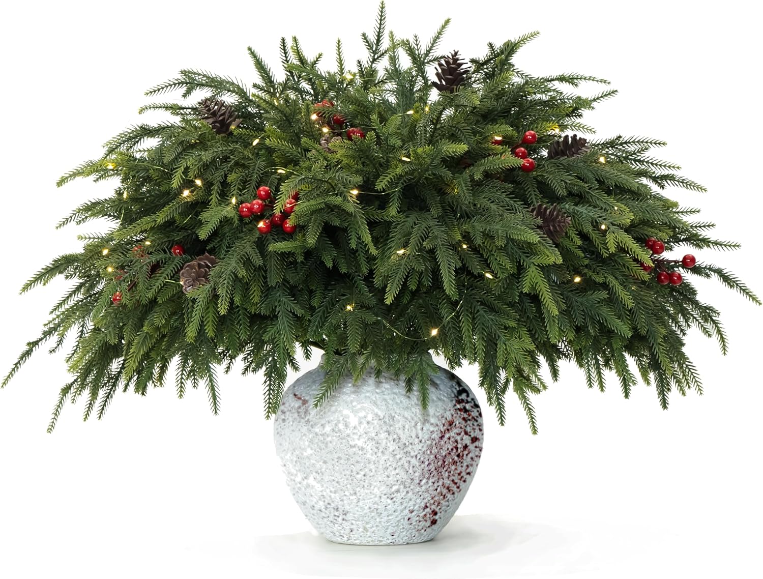 WHANLEY L&Q 20-Piece Set 23″ Christmas Norfolk Pine Branches with Lights – Battery Operated Christmas Decorations – Warm Lights -Norfolk Pine Stems for Xmas DIY Crafts Garland Wreath- Christmas Decor WHANLEY L&Q 20-Piece Set 23″ Christmas Norfolk Pine Branches with Lights – Battery Operated Christmas Decorations – Warm Lights -Norfolk Pine Stems for Xmas DIY Crafts Garland Wreath- Christmas Decor