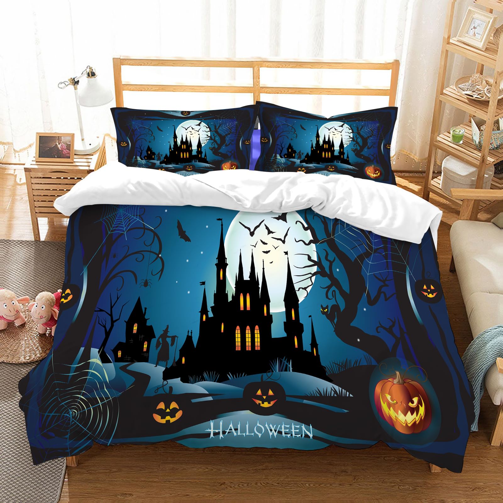 Ensemble de literie nuit d'Halloween pour une ambiance de chambre cocooning
