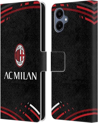 Vista 123 de Head Case Designs Funda de cuero con licencia oficial de AC Milan con diseño de camuflaje digital, compatible con Samsung Galaxy S22 Ultra 5G