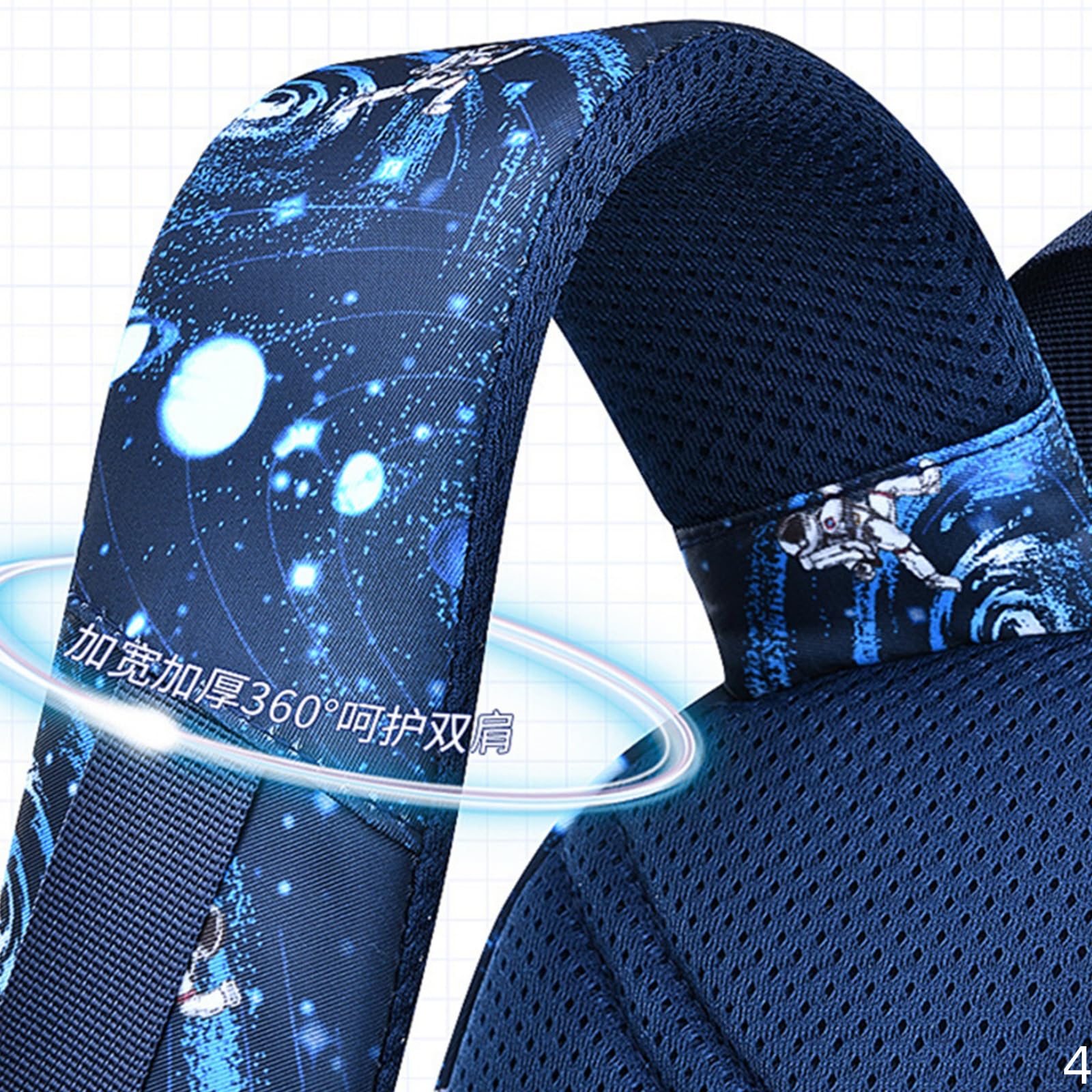 Zaino Scuola Elementare Boy's Schoolbag Bagnomage Children per Bambini Leggero in Stile Frigorifero Studenti 1-3-azzurro (Grande)