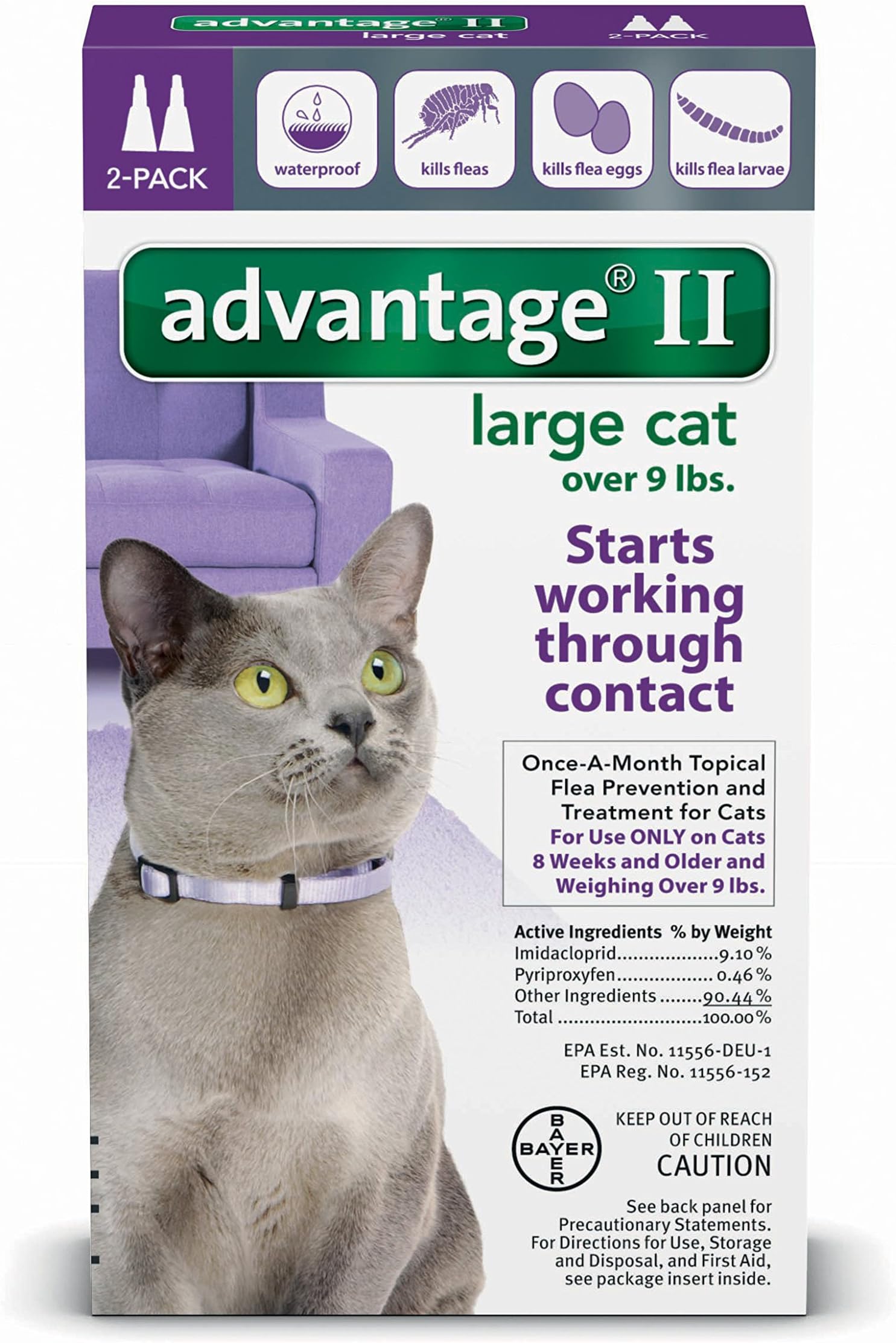 Advantage Flea Control for Cats and Kittens Over 9 lbs 6