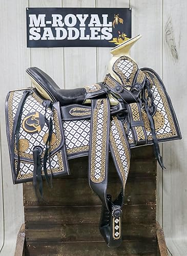 Sillín mexicano bordado Charro Montura de 15"