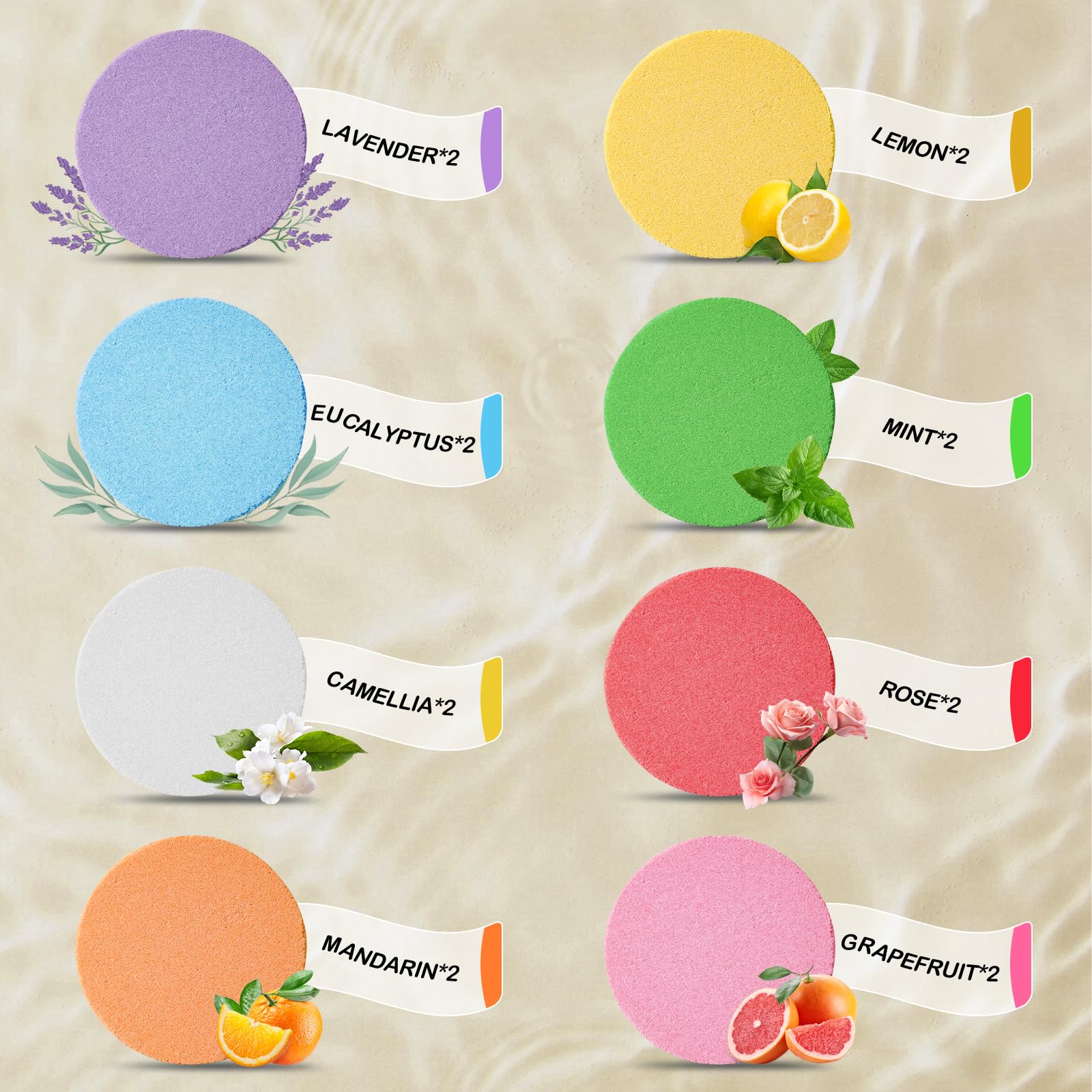 Shower Steamers Aromatherapy 8-Pack Gifts Set - Natural Essential Oil Shower Steamers for Relaxation - Mother's Day, Birthday Presents, Ideal for Stress Relief - Bath Bombs Alternative for Home Spa: A-gold-8pcs