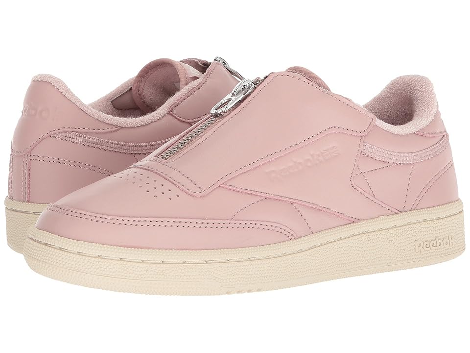 

Reebok Club C 85 Zip (Shell Pink/Paper White/Metallic Silver/Chalk) Women's Shoes