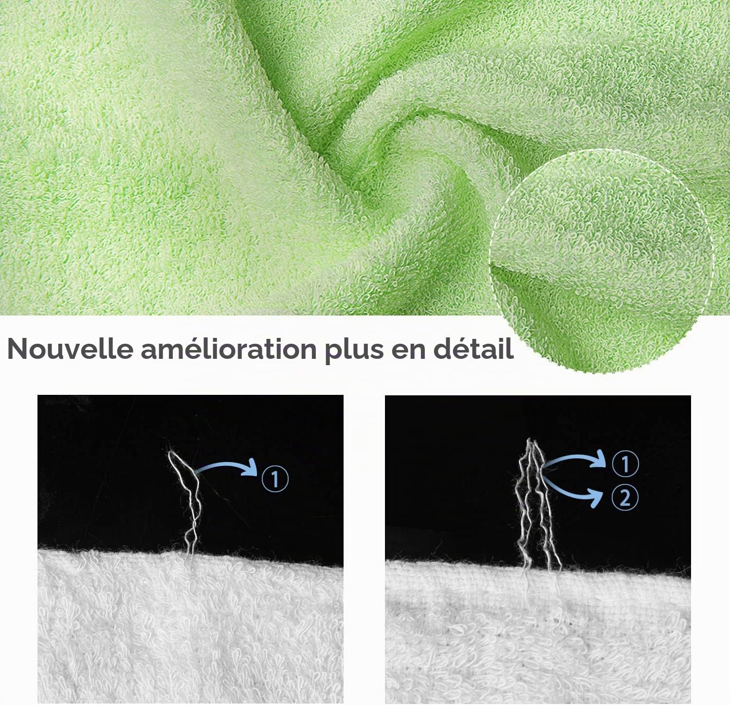 HBselect 10 Pièces Serviettes de Bébé en Fibre de Bambou - Lingettes Faciales 25 * 25 Cm pour Enfants - Multicolores pour Bain et Cuisine