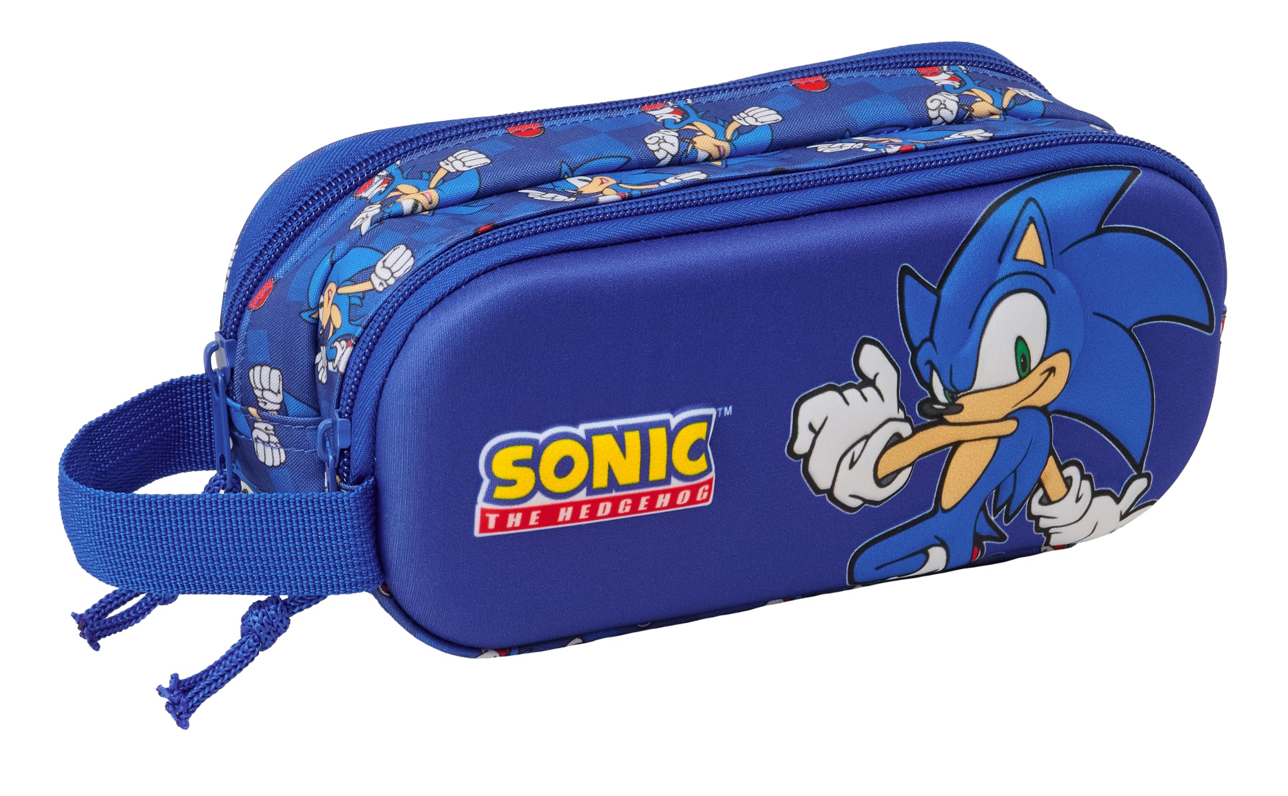 Safta SONIC – 3D Double Pencil Case, Children's Case, Pencil Case, 21 x 6 x 8 cm