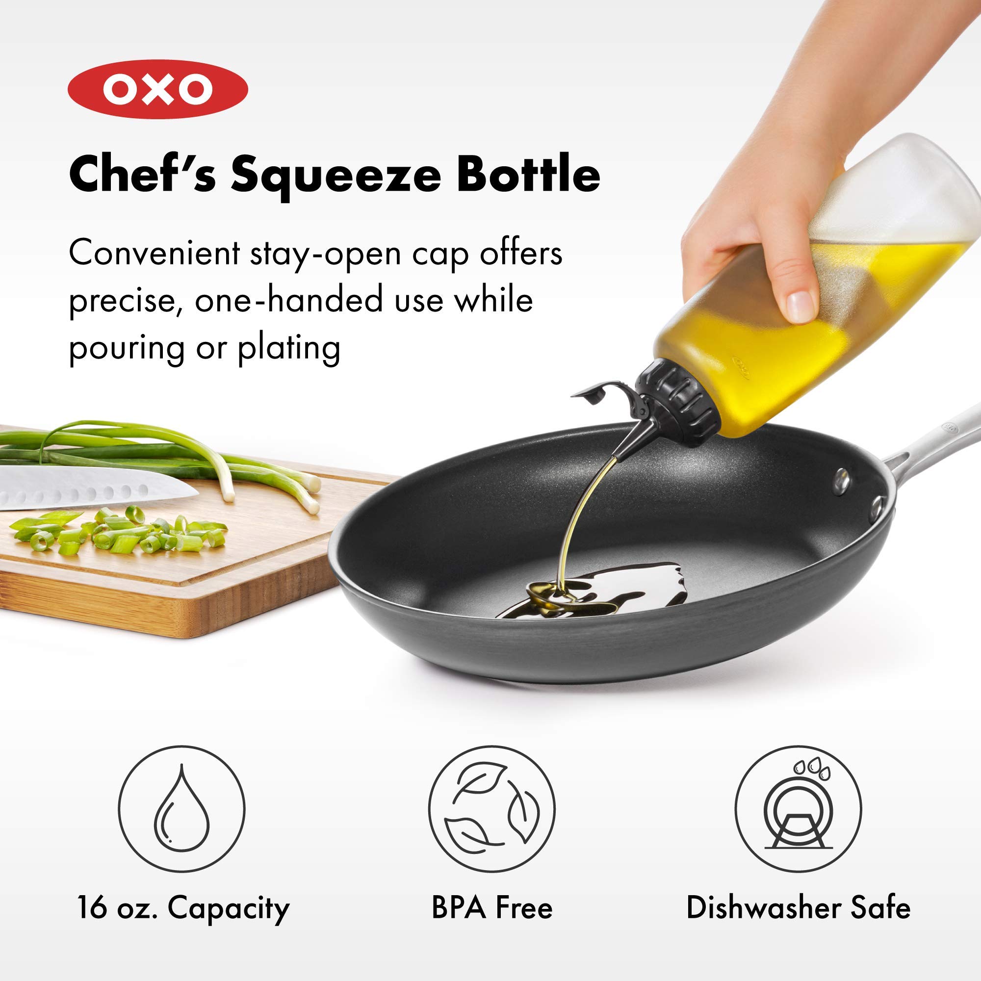 OXO Good Grips Chef's Squeeze Bottle, Large, Pack of 3