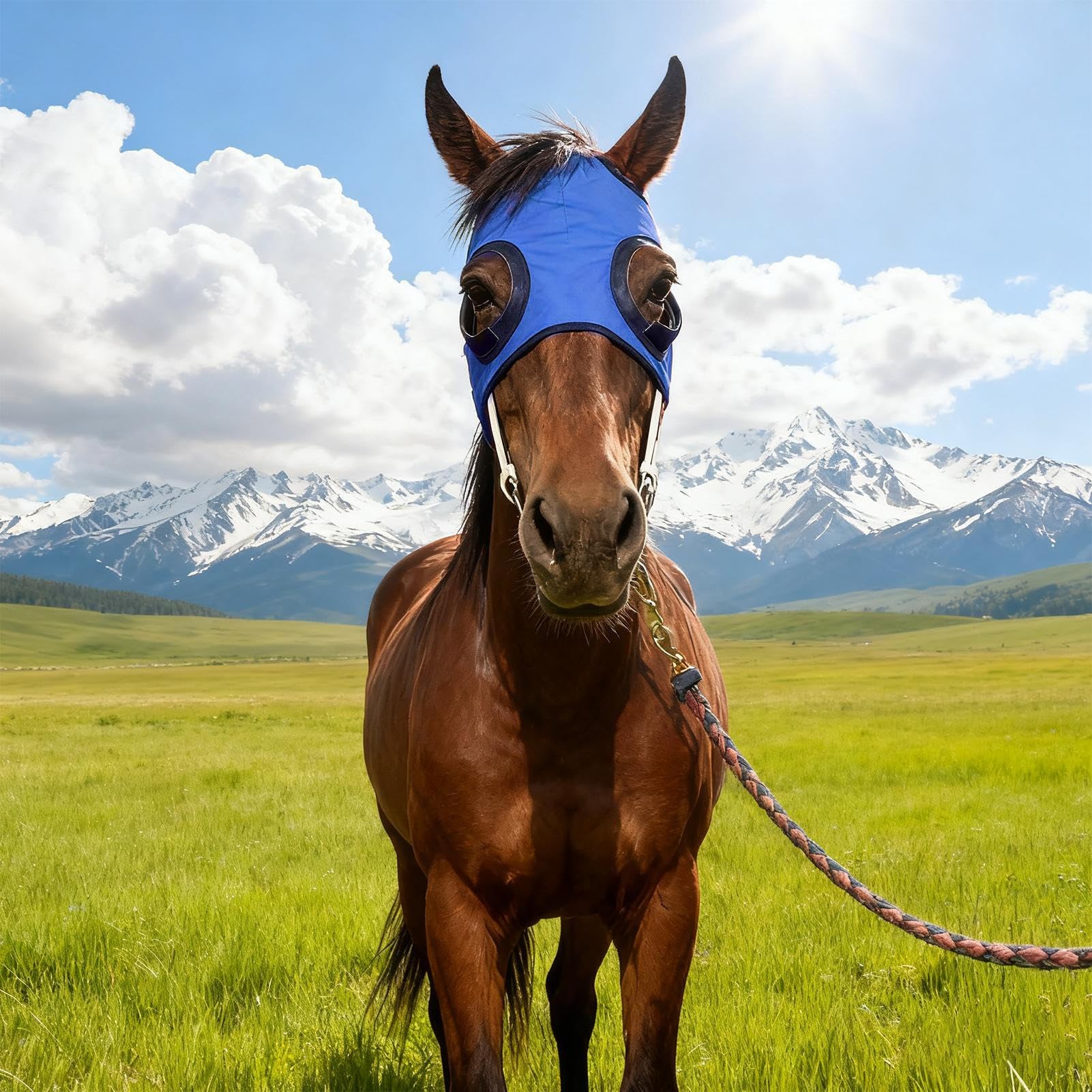 Paracolpi Oculari Per | Parabutte In Mesh Traspirante Con Flusso D'Aria - Paracolpi Per | Per Stalla Equitazione Competizione Allenamento Sport Equestri