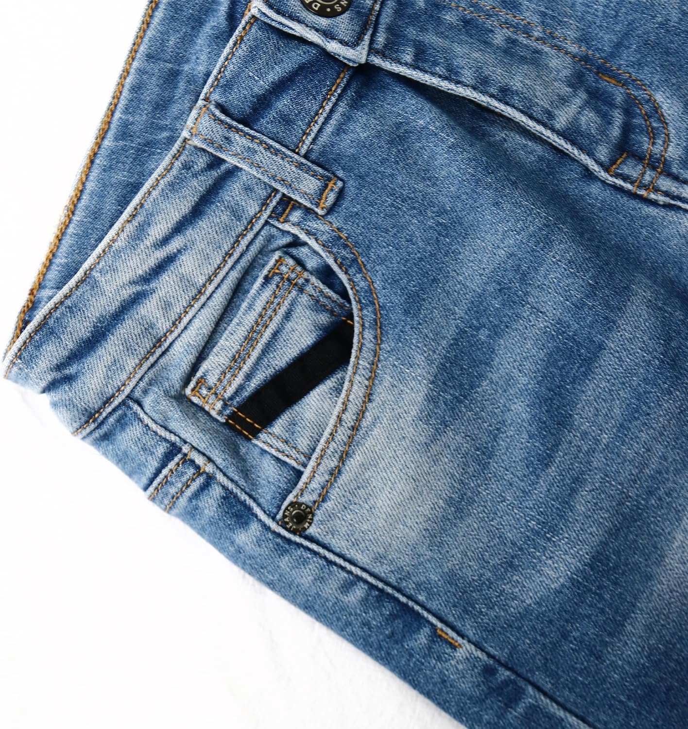 KIDSCOOL SPACE Girl Slim Jeans,5-14T Straight Fit Simple Desgin Denim Pants