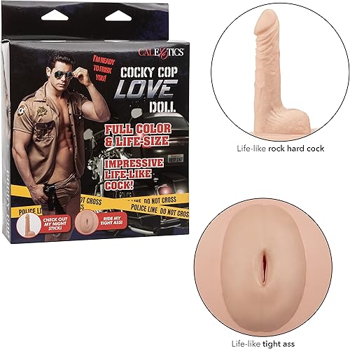 Miniatura 5 de CalExotics Cocky Cop Love Doll Muñeca sexual explotada - Marfil