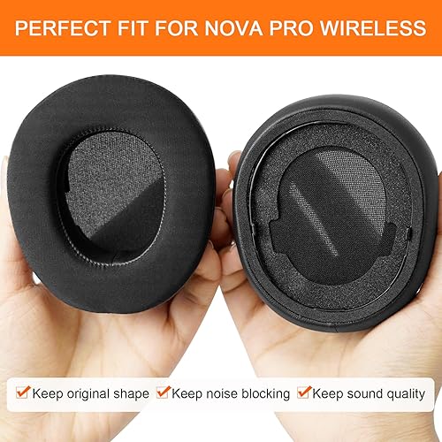 Miniatura 5 de GVOEARS Nova Pro - Almohadillas inalámbricas de repuesto de gel refrescante para auriculares inalámbricos Steelseries Arctis Nova Pro para PC,