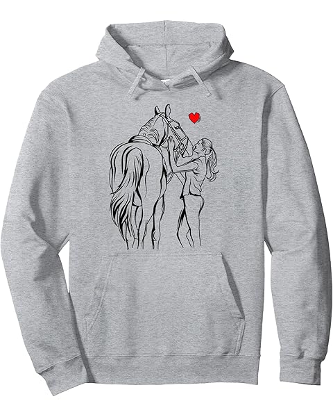 Horse Lover Girl Women Horseback Riding Pullover Hoodie