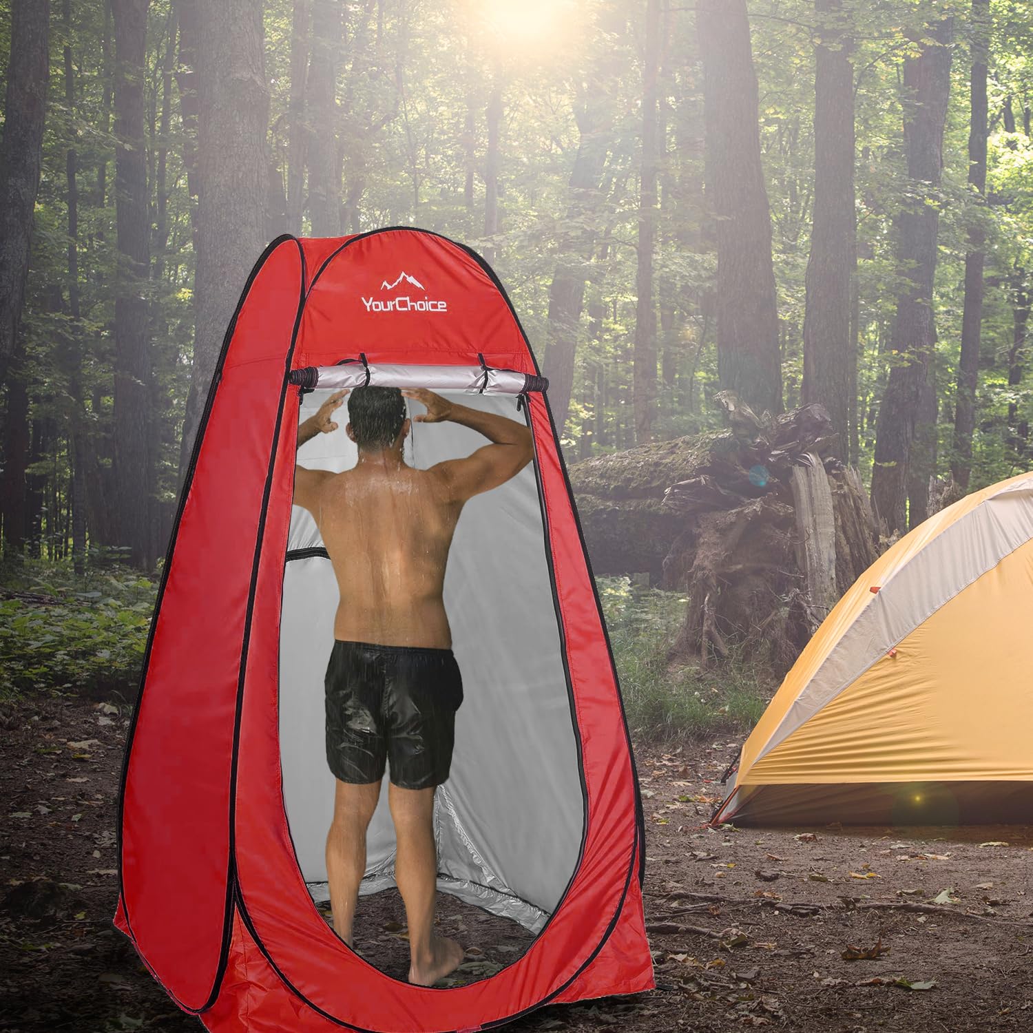 Your Choice Sichtschutzzelt – Pop-Up-Dusche, Wechsel-WC-Zelt, tragbar, Camping, Privatsphäre, Zimmer, 1,8 m hoch, mit Tragetasche für drinnen und draußen