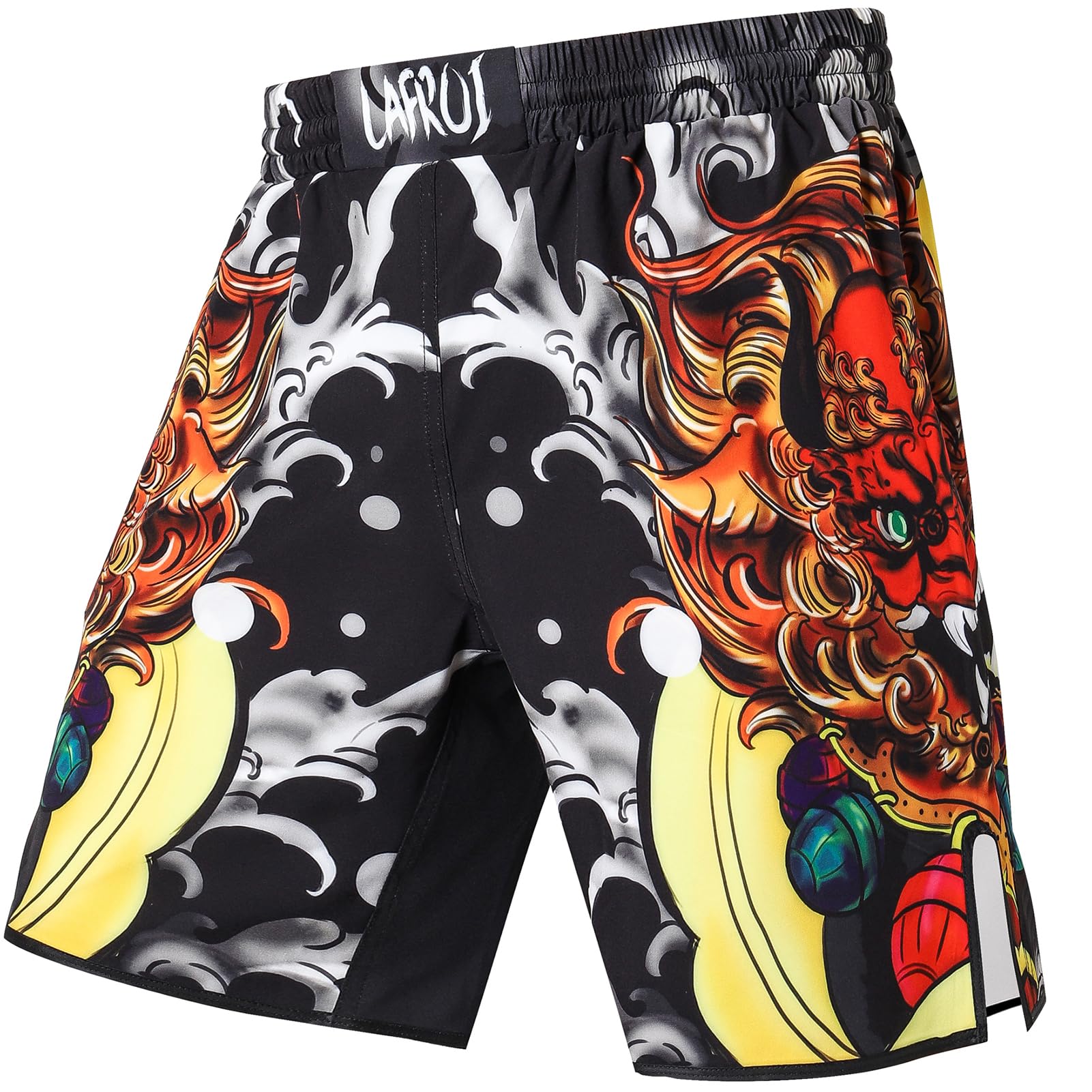 LAFROI Herren Jiu Jitsu MMA Cross-Training Box Shorts Trunks Fight Wear-QJK06