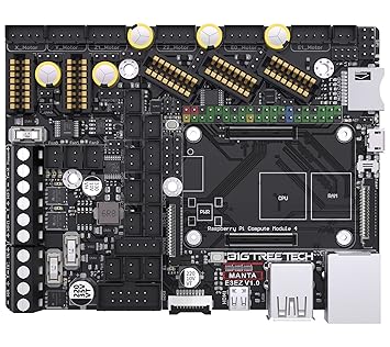 BIGTREETECH Manta E3 EZ Control Board 32Bit, New Upgrade Silent Board Support Running Klipper Firmware with CM4/CB1, Compatible EZ2209 Stepper Motor Driver for Ender-3 3D Printer